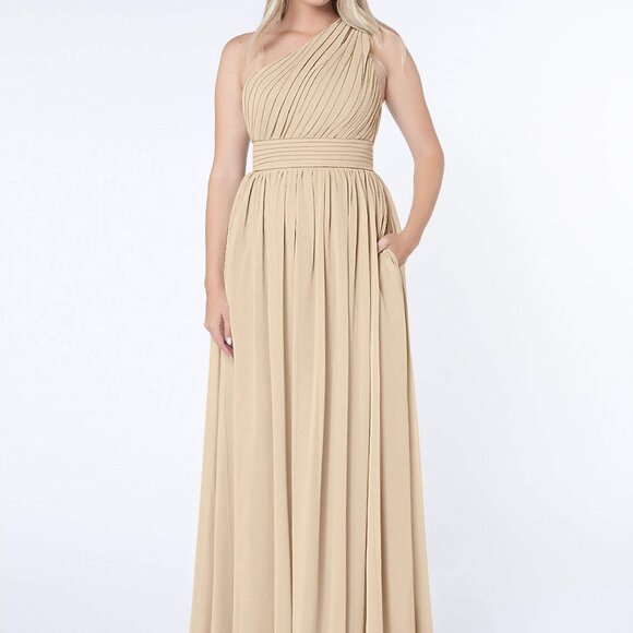 Azazie Molly Dress Champagne - Picture 5 of 6